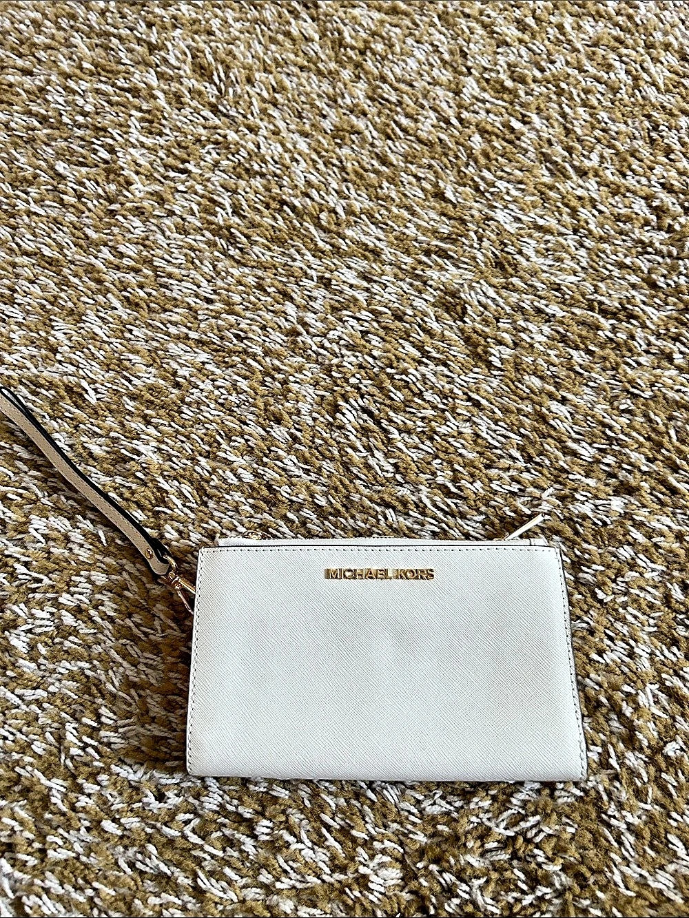 Michael Kors Jet Set Travel Double Zip Phone Wristlet White